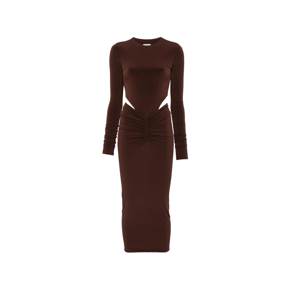 The Andamane Heloise Cut-out Ruched Midi Dress