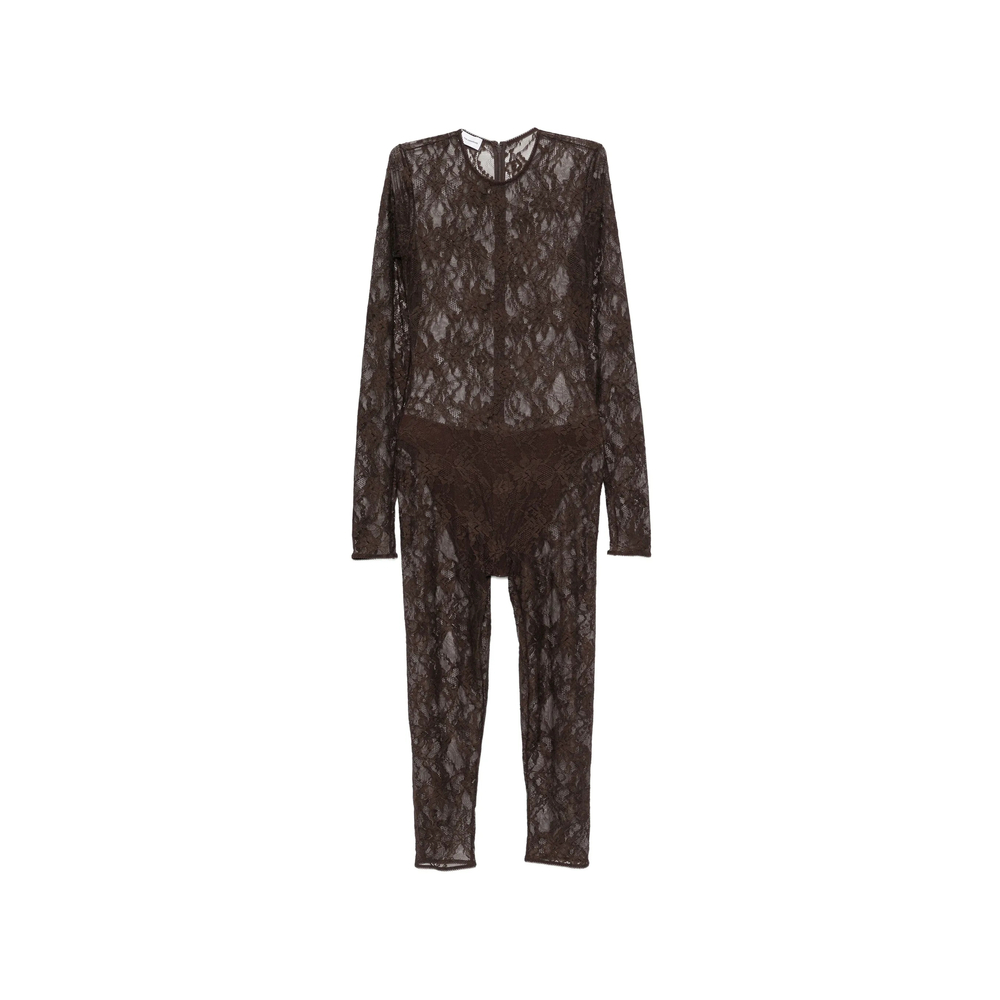 The Andamane Sheila Lace-pattern Long-sleeve Jumpsuit