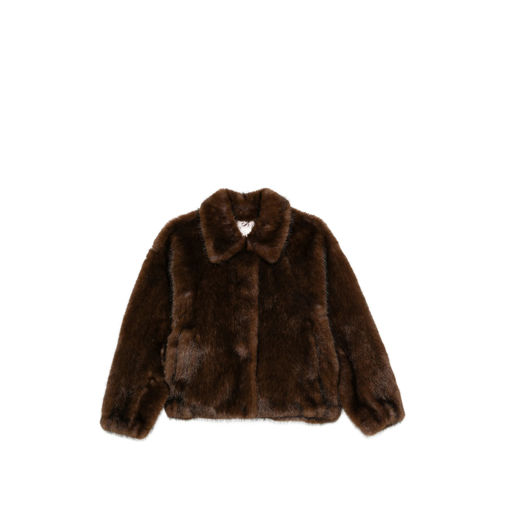 Valentini 1972 Faux-fur Wide Collar Jacket