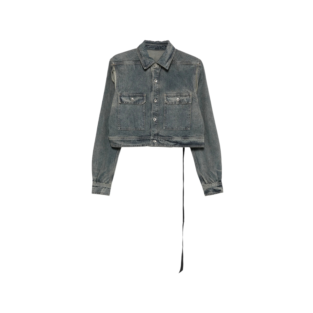 Rick Owens Drkshdw Cropped Cut-out Denim Jacket