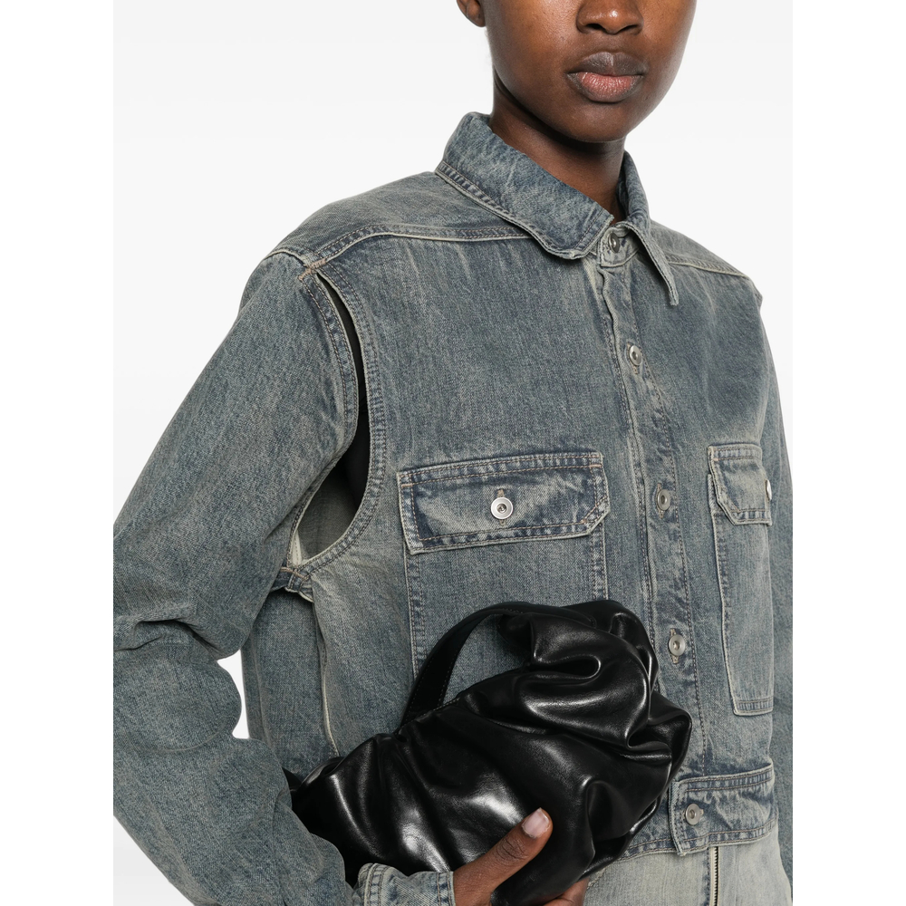 Drkshdw Cropped Cut-Out Denim Jacket