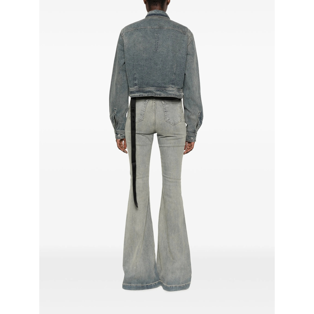 Drkshdw Cropped Cut-Out Denim Jacket