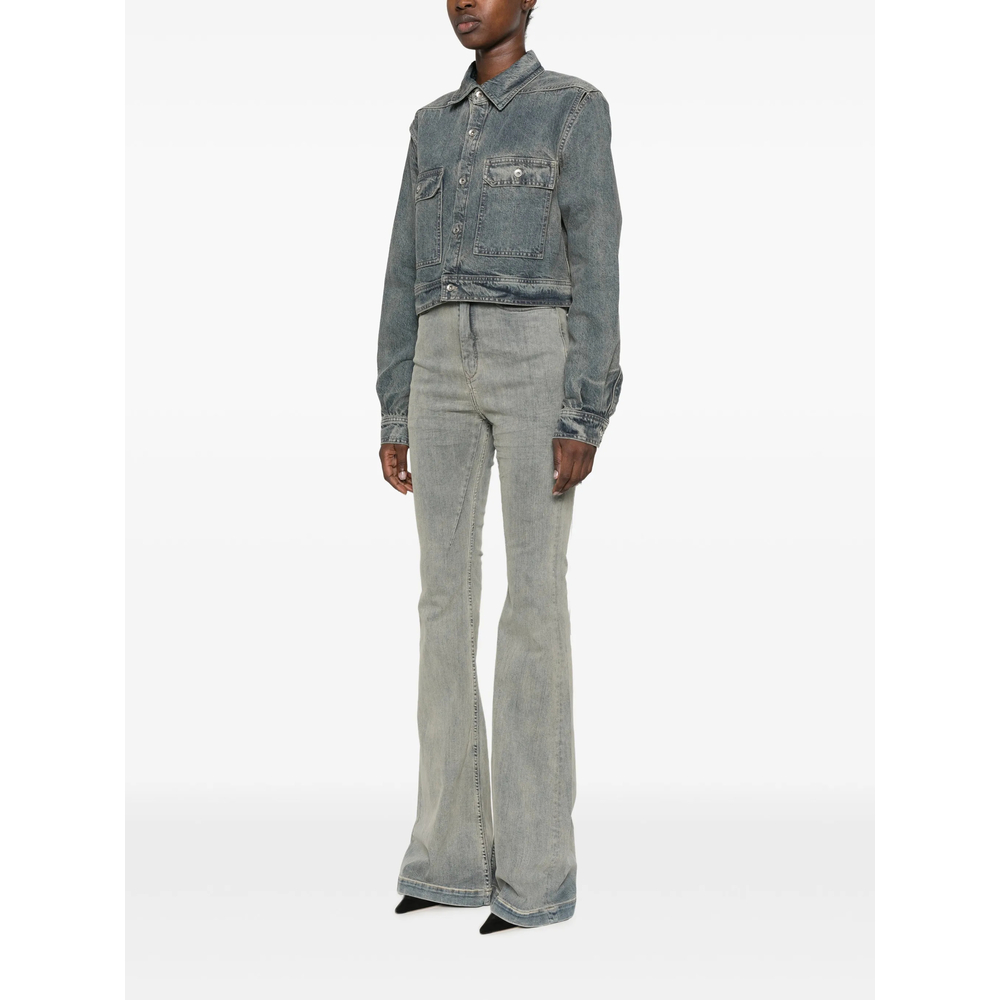 Drkshdw Cropped Cut-Out Denim Jacket