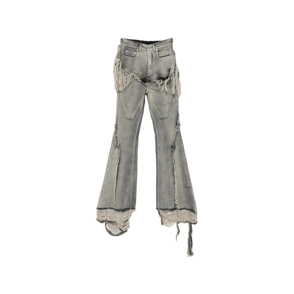 Rick Owens Drkshdw Fringe-trimmed Bootcut Jeans