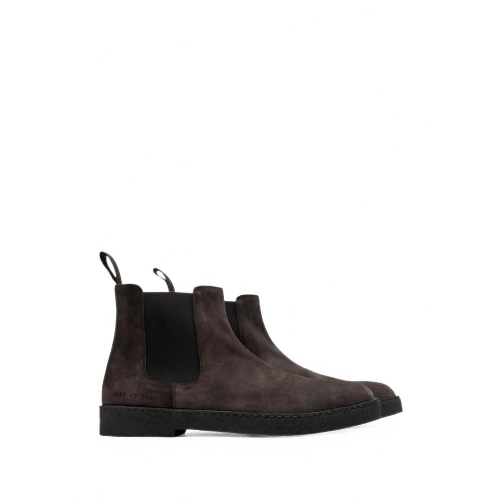 Common Projects Suede Chelsea Boots In Brown