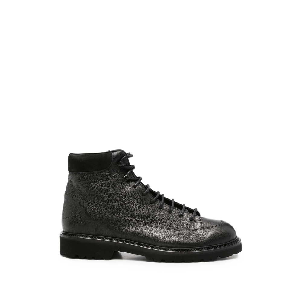 Common Projects Grained-leather Lace-up Ankle Boots