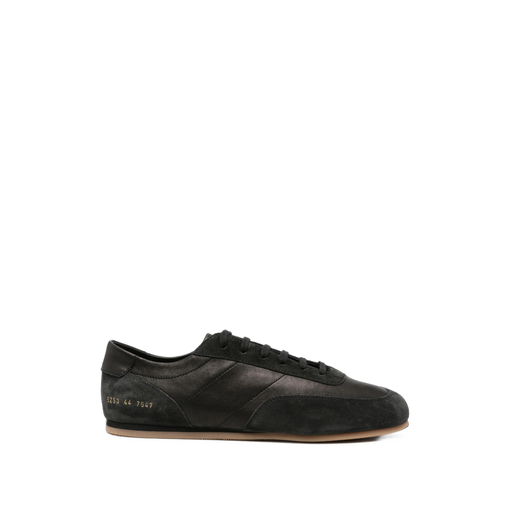 Common Projects Minimal Suede-panelled Leather Sneakers