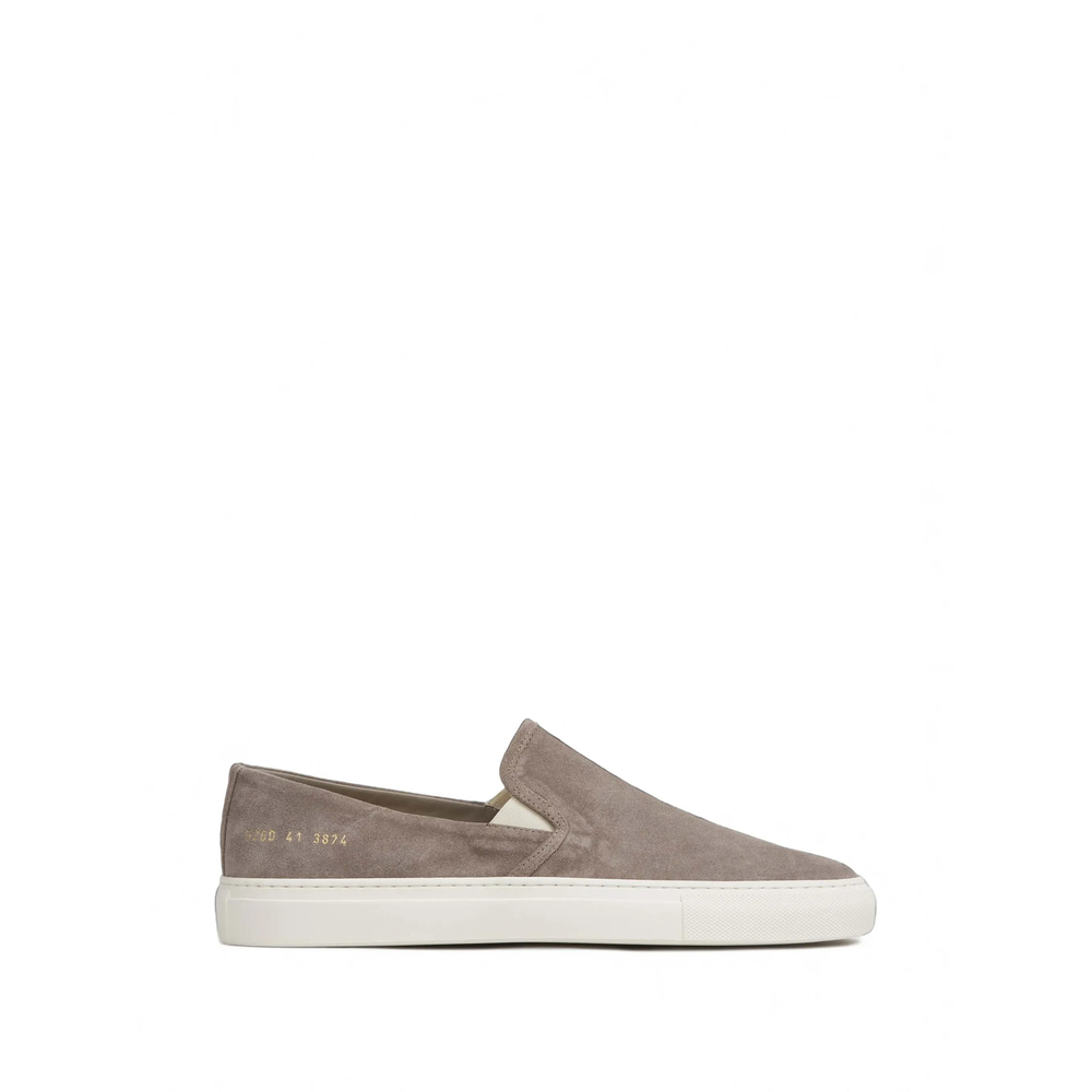 Common Projects Suede Slip-on Sneakers In Grey