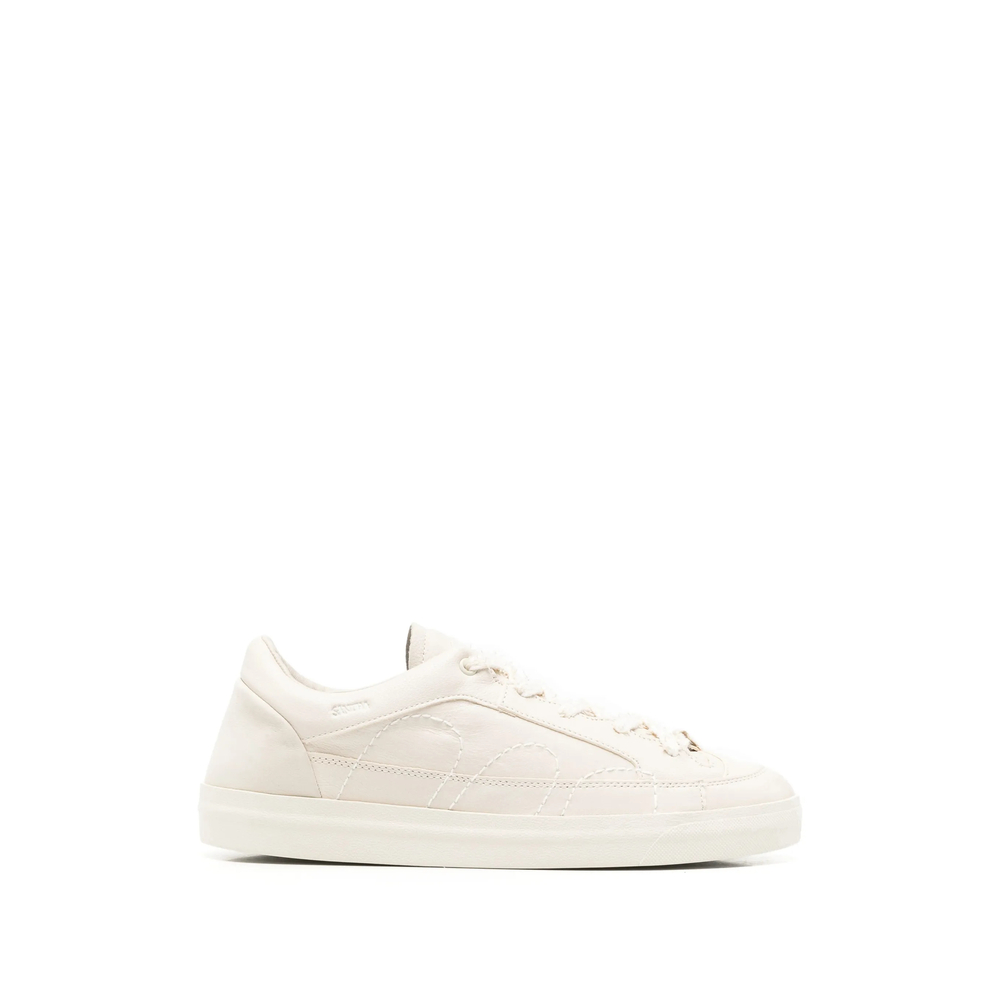 Santha Contrast-stitched Leather Sneakers
