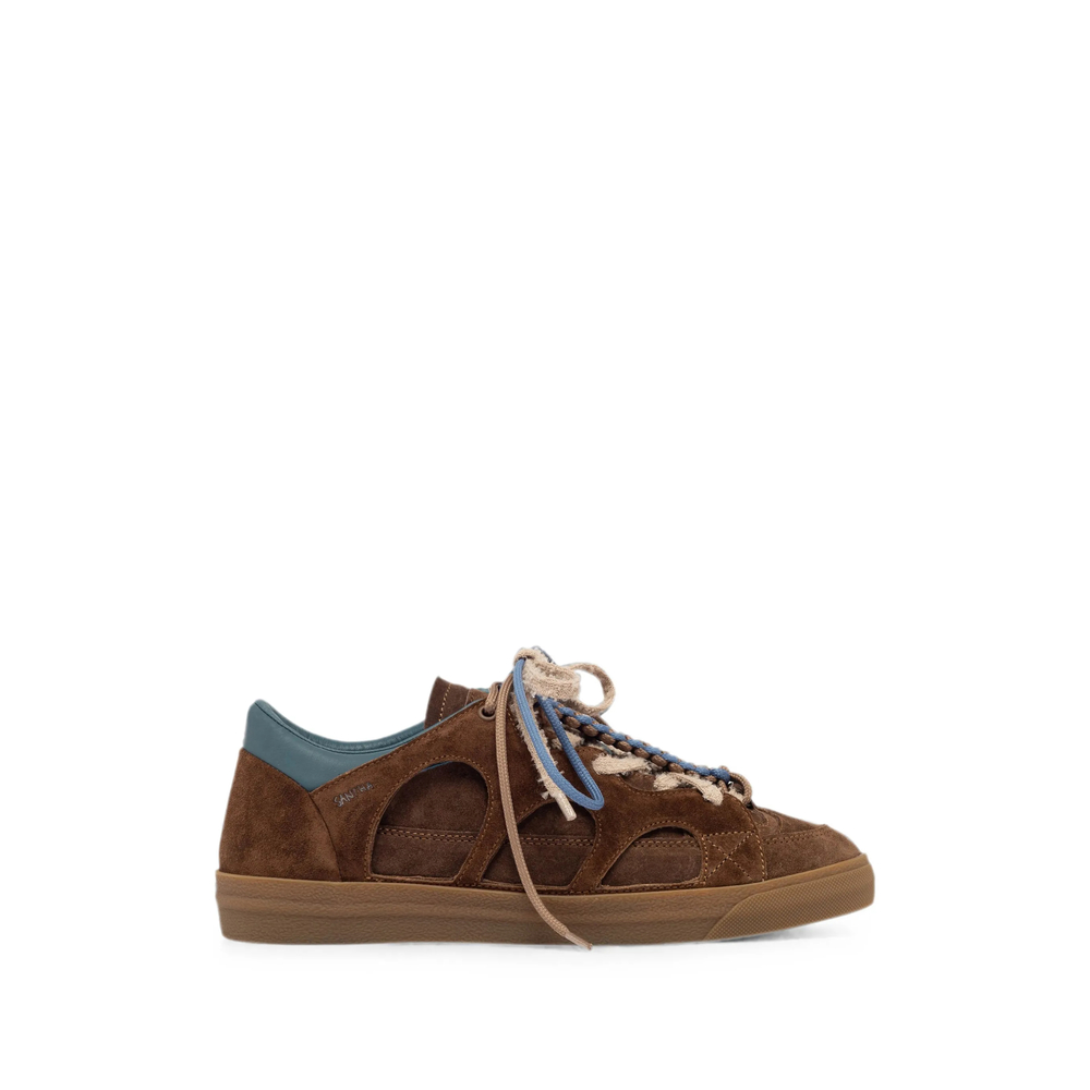 Santha Love Park Suede Cut-out Sneakers