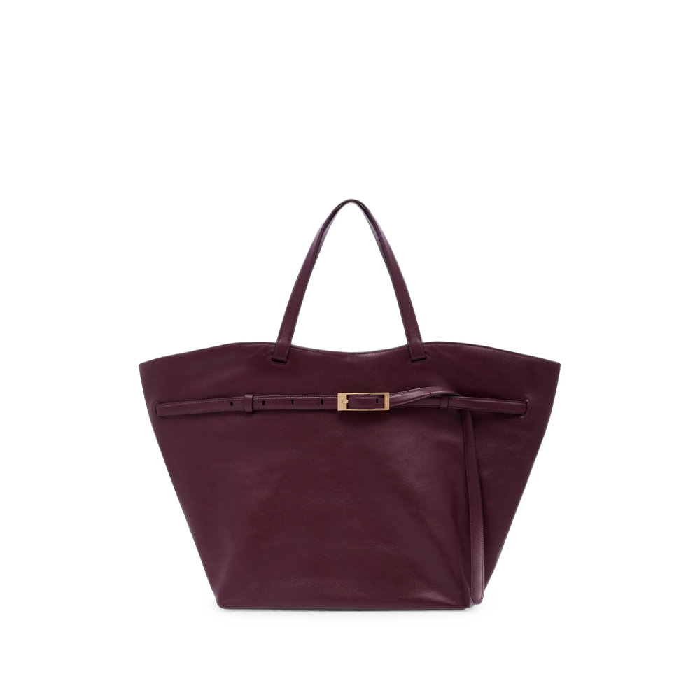 Anine Bing Elly Tote Small-grained Leather - Fig