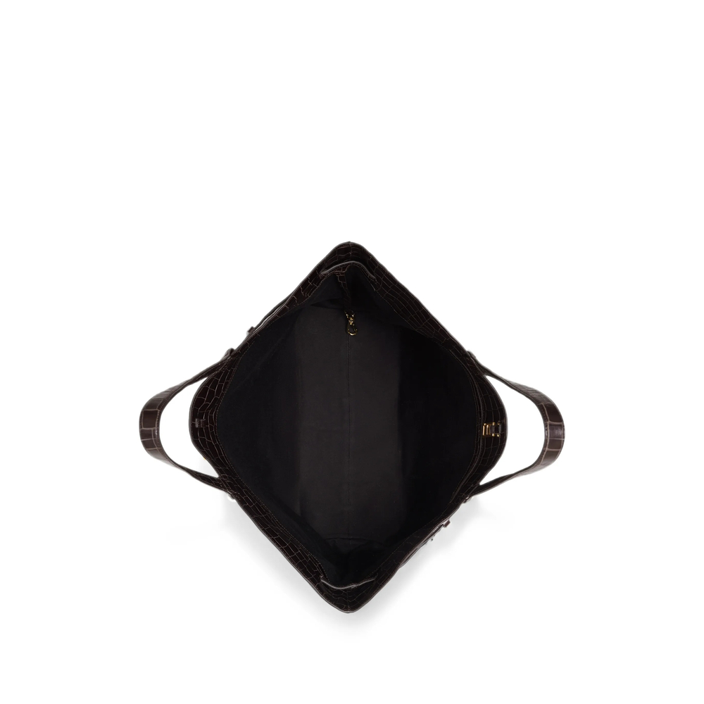 Elly Tote Embossed- Dark Brown