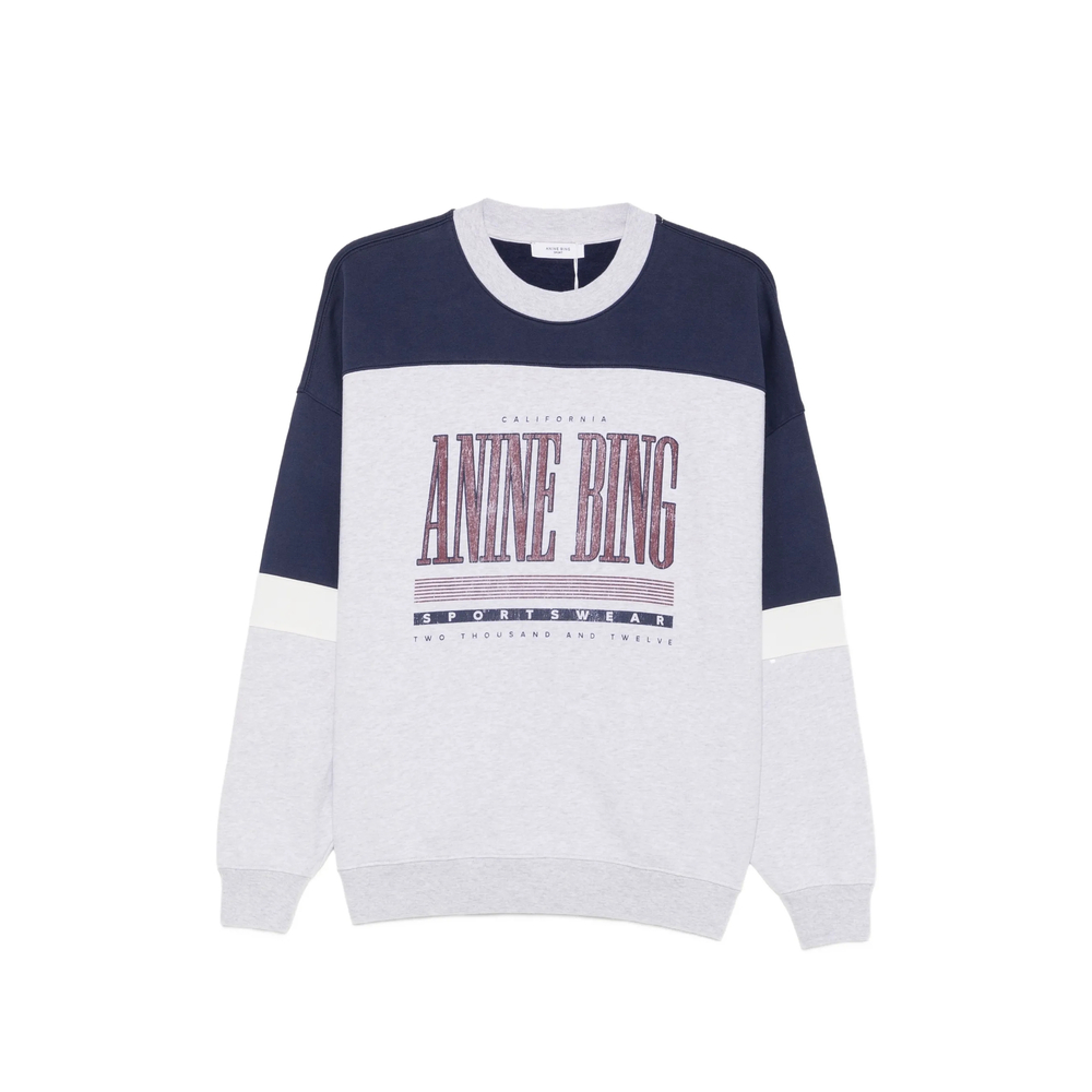 Anine Bing Miles Logo-print Panelled Sweatshirt