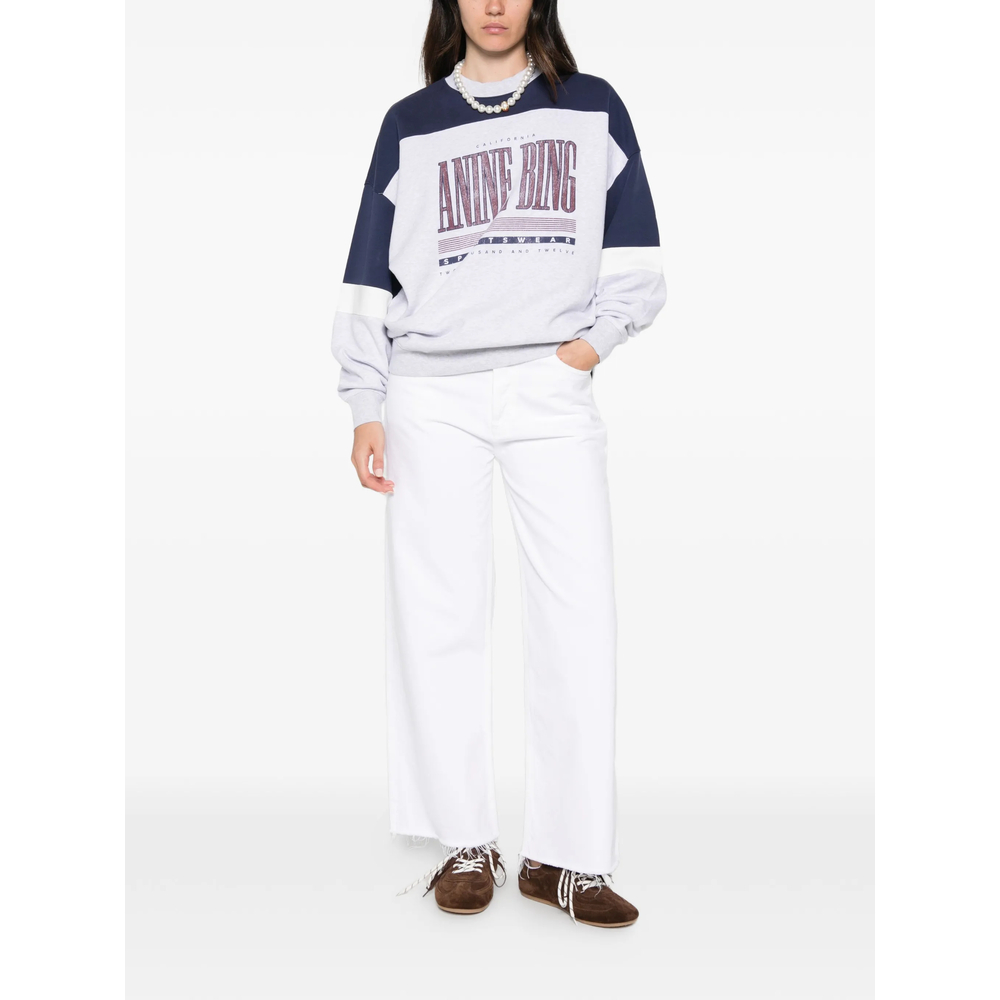 Miles Logo-Print Panelled Sweatshirt