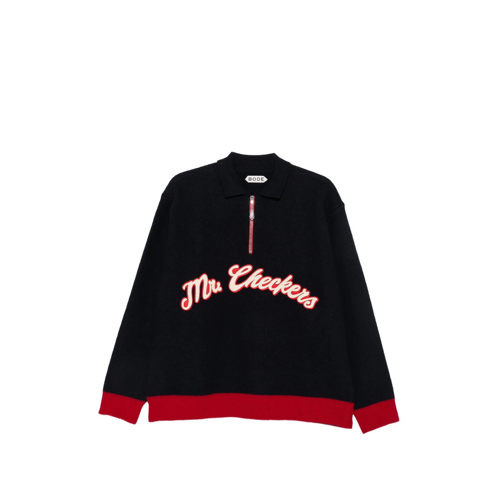 Bode Logo-patch Quarter-zip Sweater