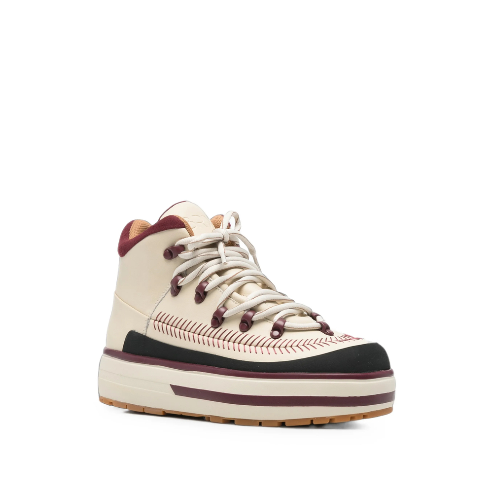 Contrast-Stitch Platform Sneakers