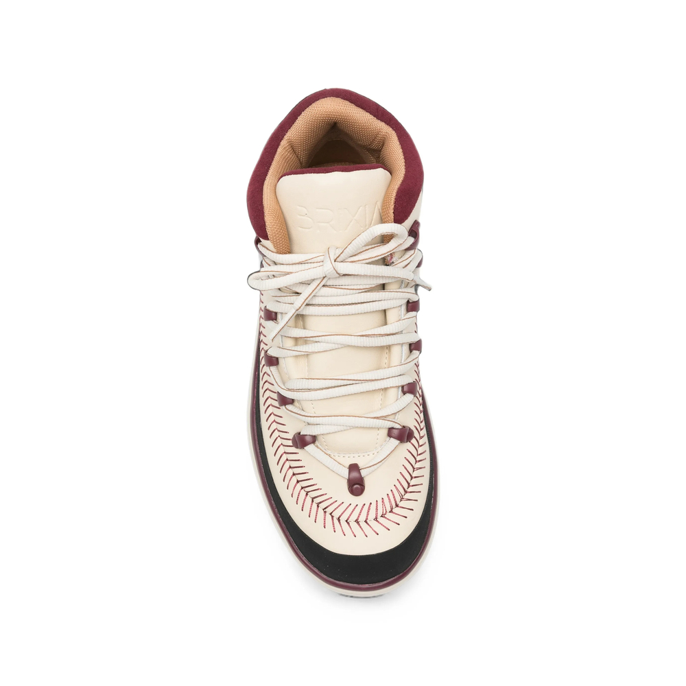 Contrast-Stitch Platform Sneakers
