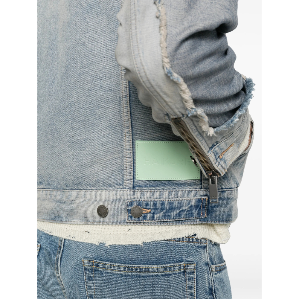 Distressed Panelled Denim Jacket