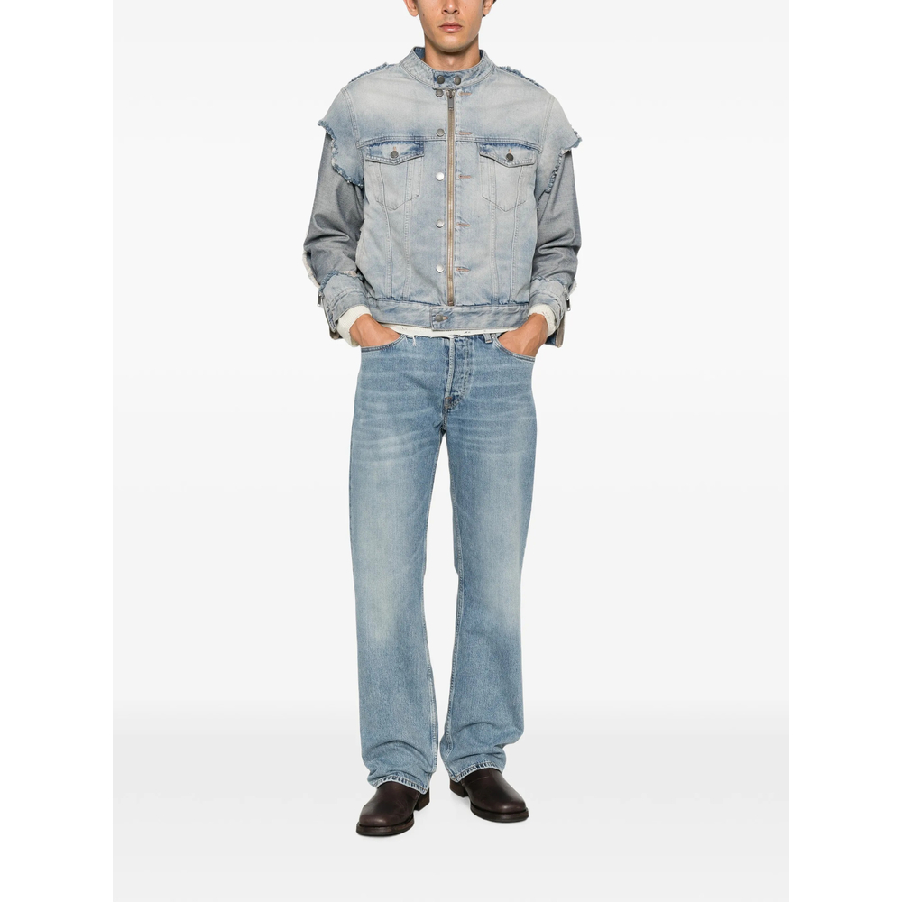 Distressed Panelled Denim Jacket
