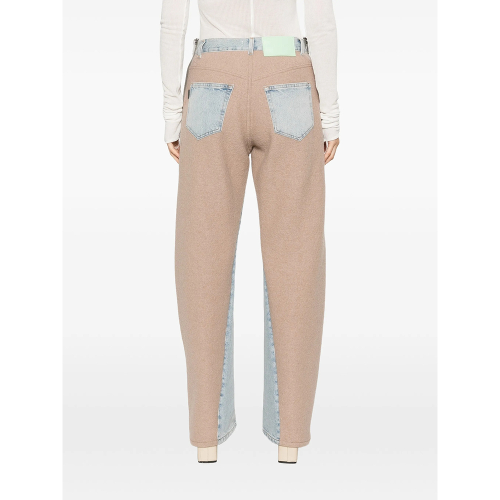 Zip-Detail Panelled Jeans