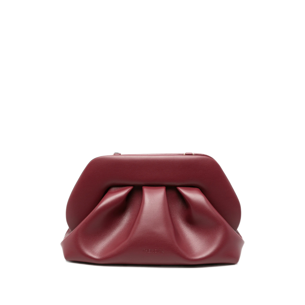 Themoirè Bios Ruched Clutch Bag In Red