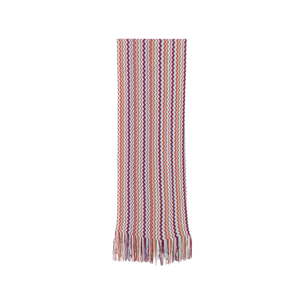 Missoni Zig-zag Pattern Fringed Scarf