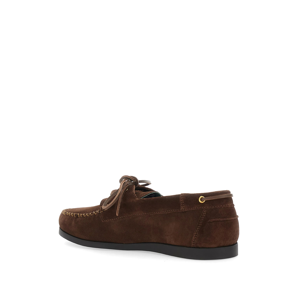 Lace-Up Round-Toe Loafers