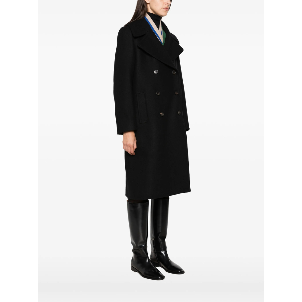 Double-Breasted Button-Belted Coat