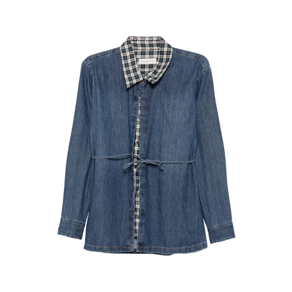 Dries Van Noten Cavynne Den Tie-fastening Denim Jacket