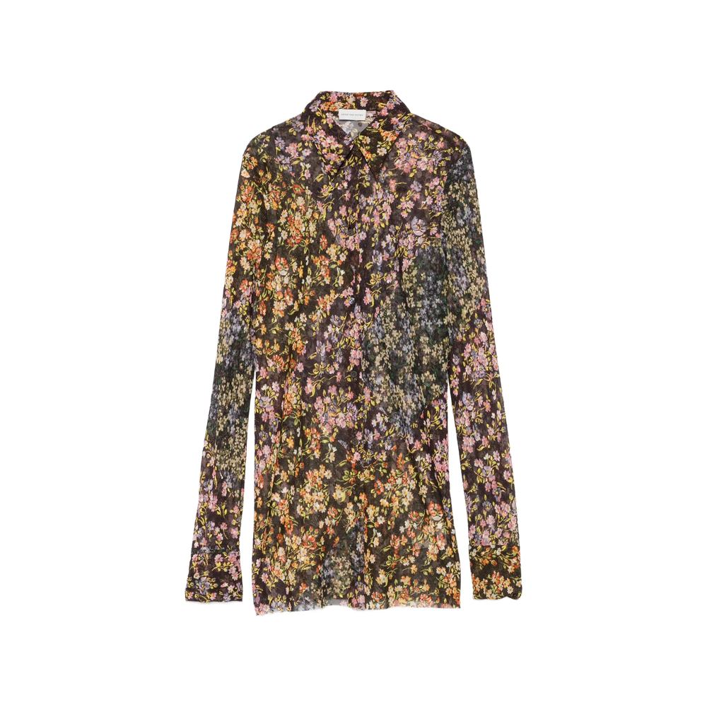 Dries Van Noten Floral-print Long-sleeve Shirt