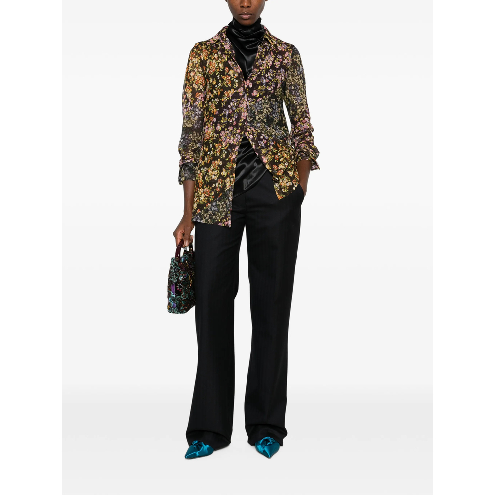 Floral-Print Long-Sleeve Shirt
