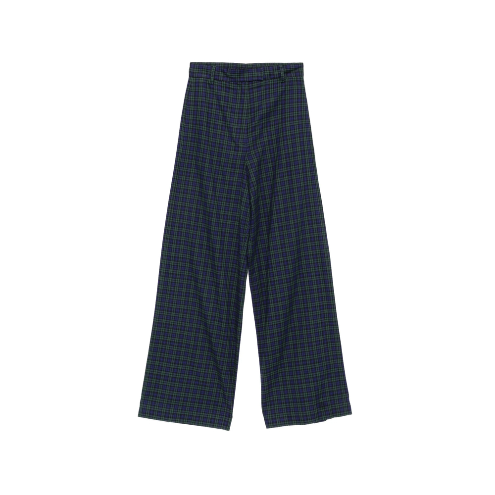 Dries Van Noten Check-pattern Wide-leg Trousers