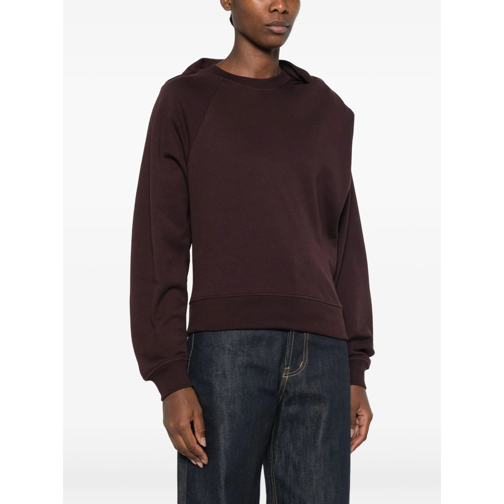 Draped Raglan-Sleeve Sweater