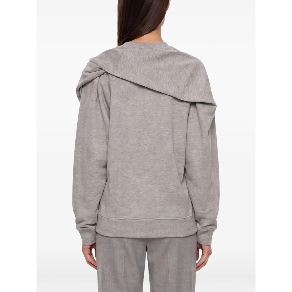 Draped Raglan-Sleeve Sweatshirt
