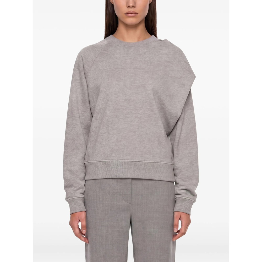 Draped Raglan-Sleeve Sweatshirt