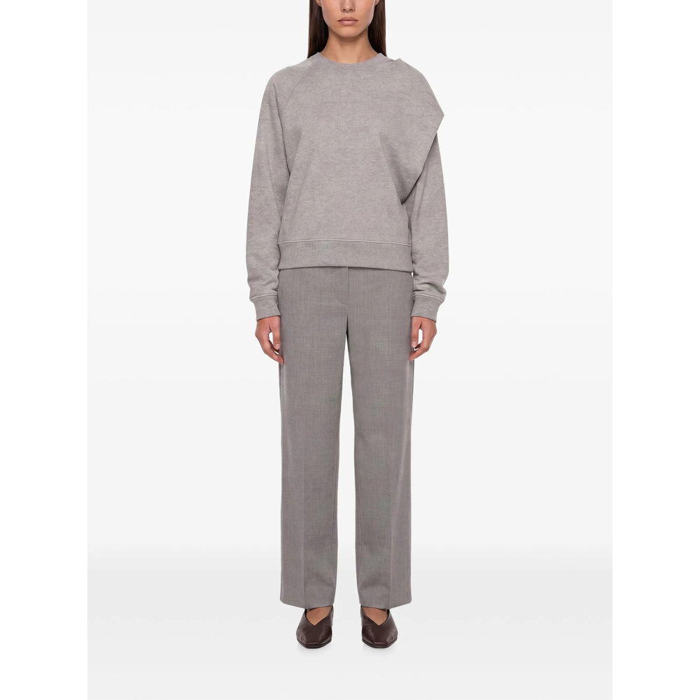 Draped Raglan-Sleeve Sweatshirt