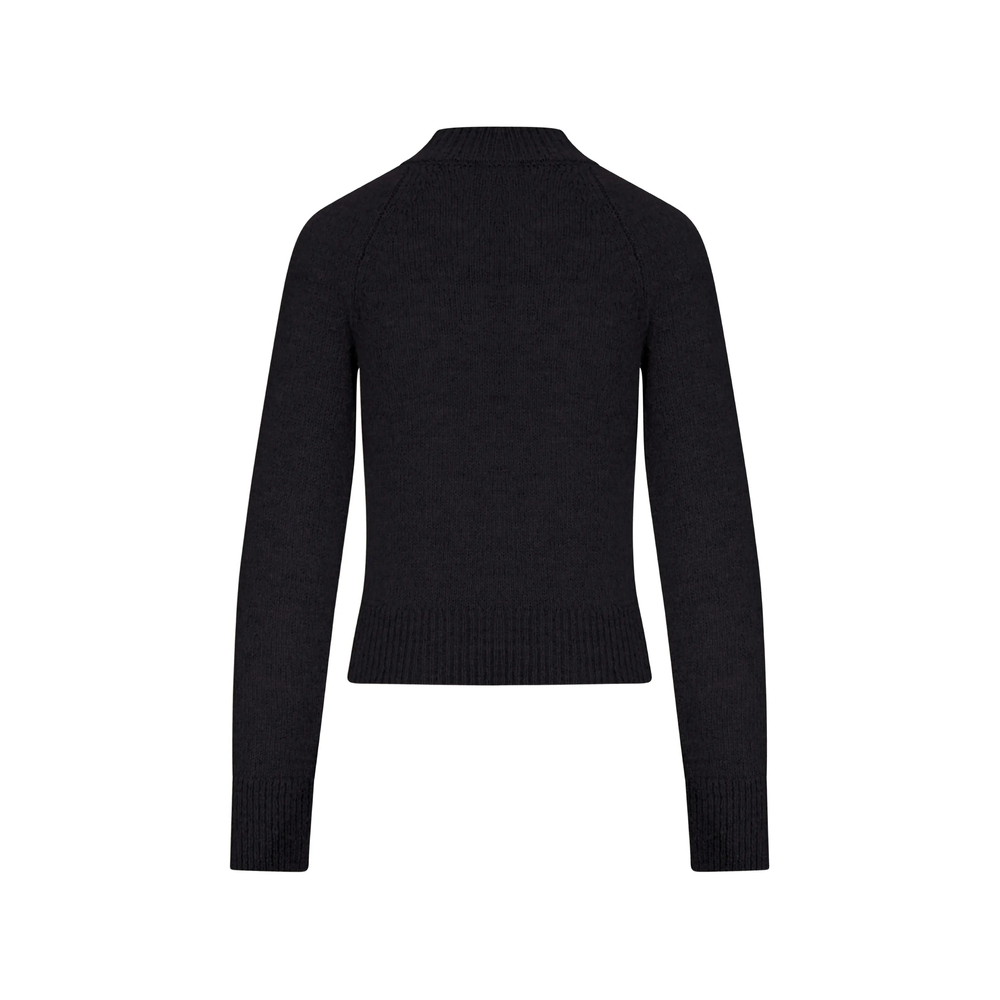 Raglan-Sleeve Mock-Neck Sweater