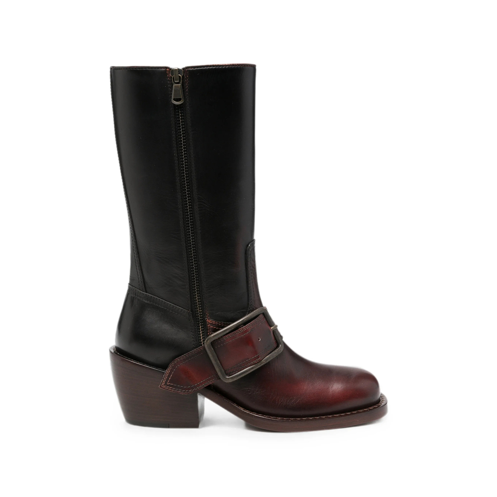 Dries Van Noten Buckle-detail Block-heel Boots