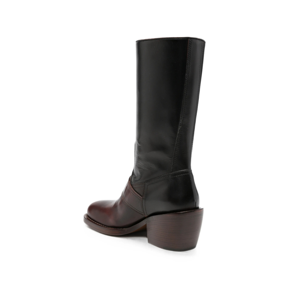Buckled Leather Boots