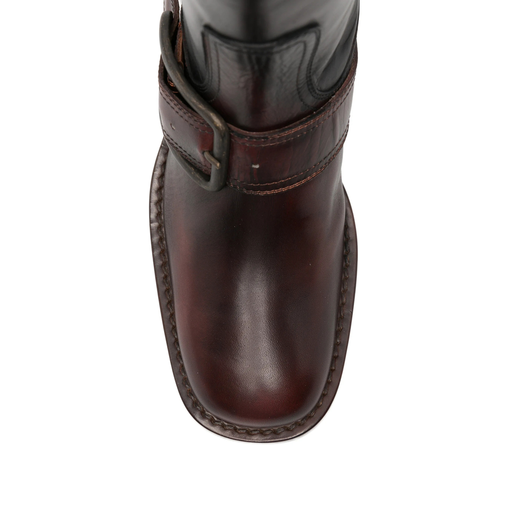 Buckled Leather Boots