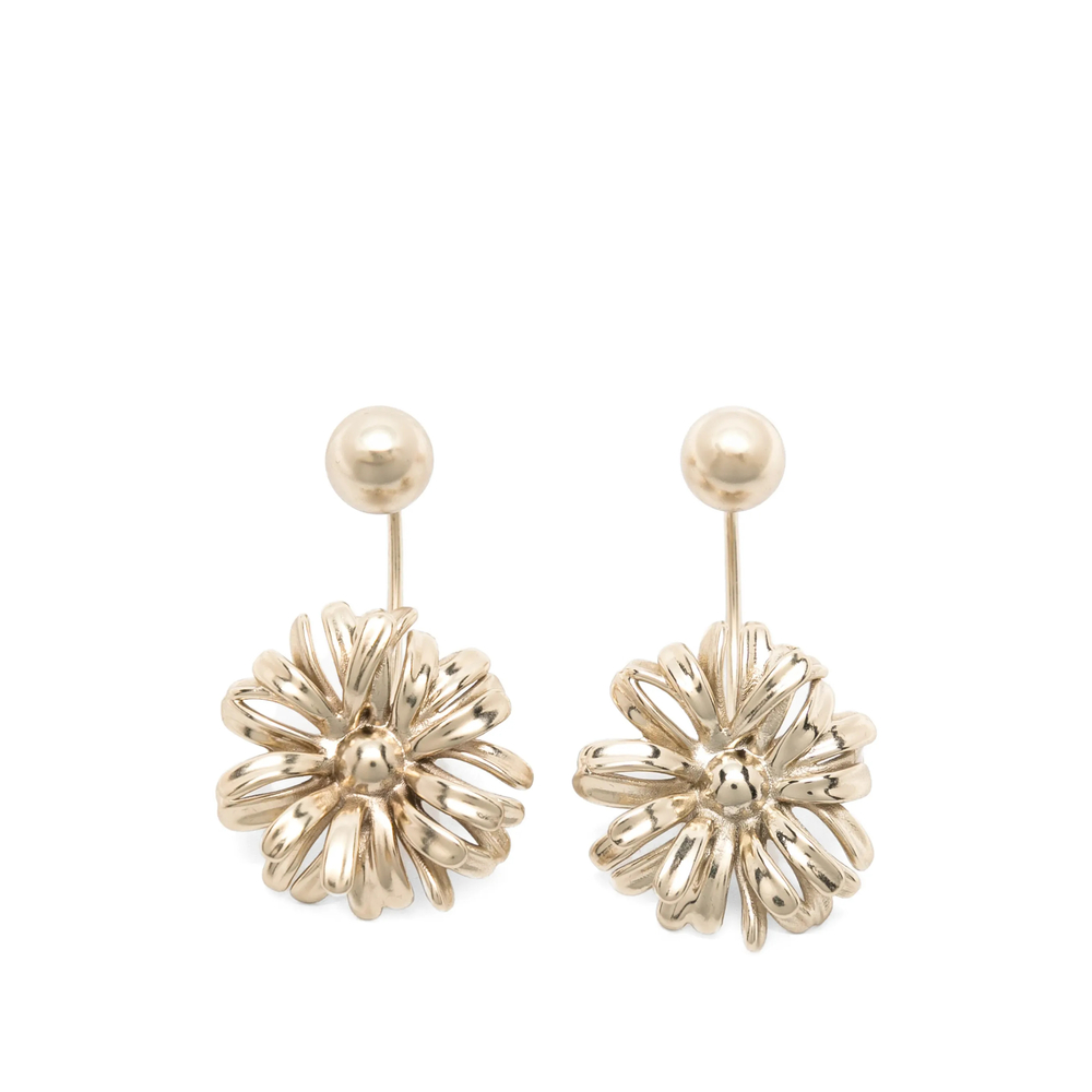 Dries Van Noten Floral-motif Ball-stud Earrings