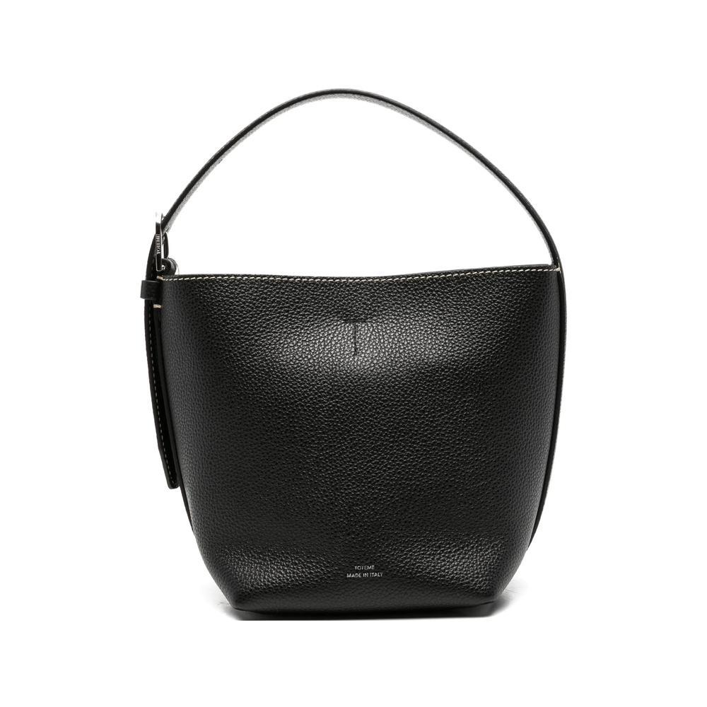 Toteme Small Belted Grained-leather Tote Bag