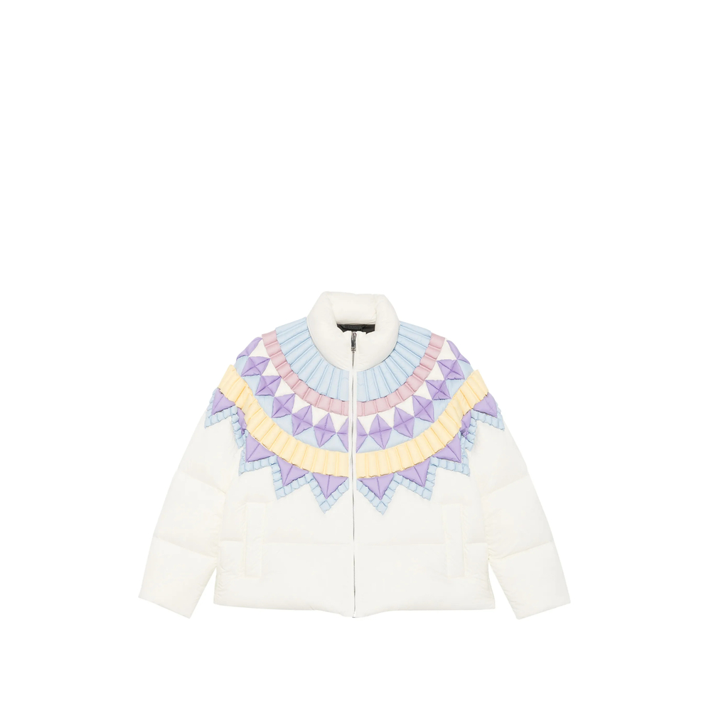 Geometric-Quilted Padded Jacket