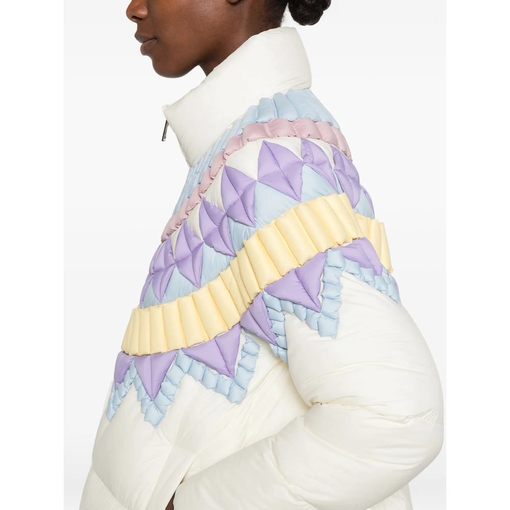 Geometric-Quilted Padded Jacket