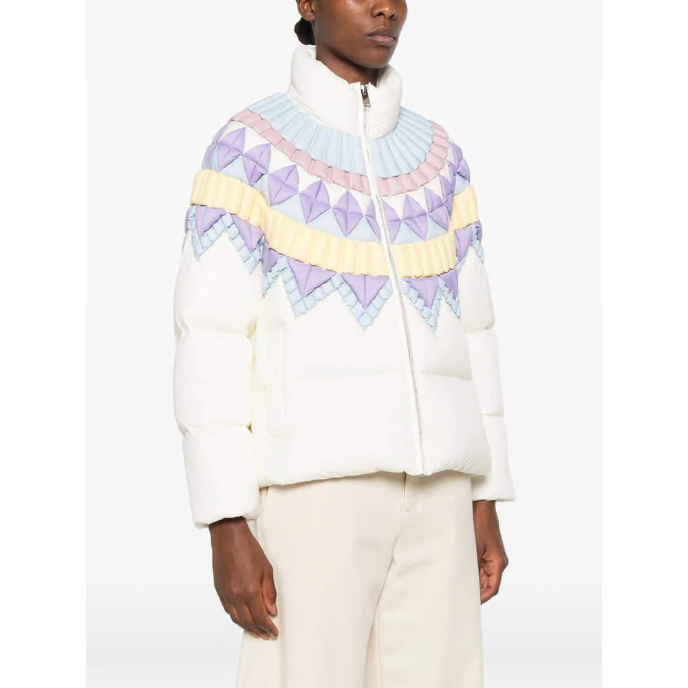 Geometric-Quilted Padded Jacket