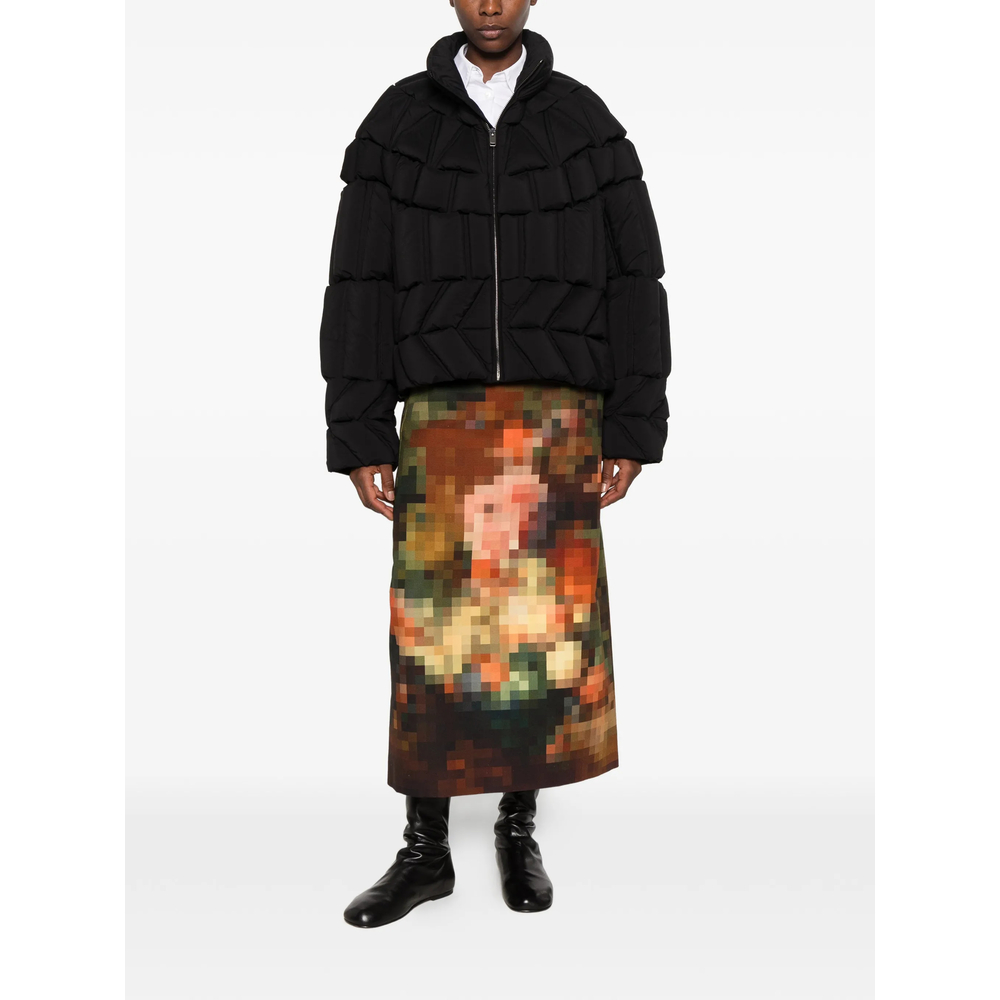 Quilted High-Neck Jacket