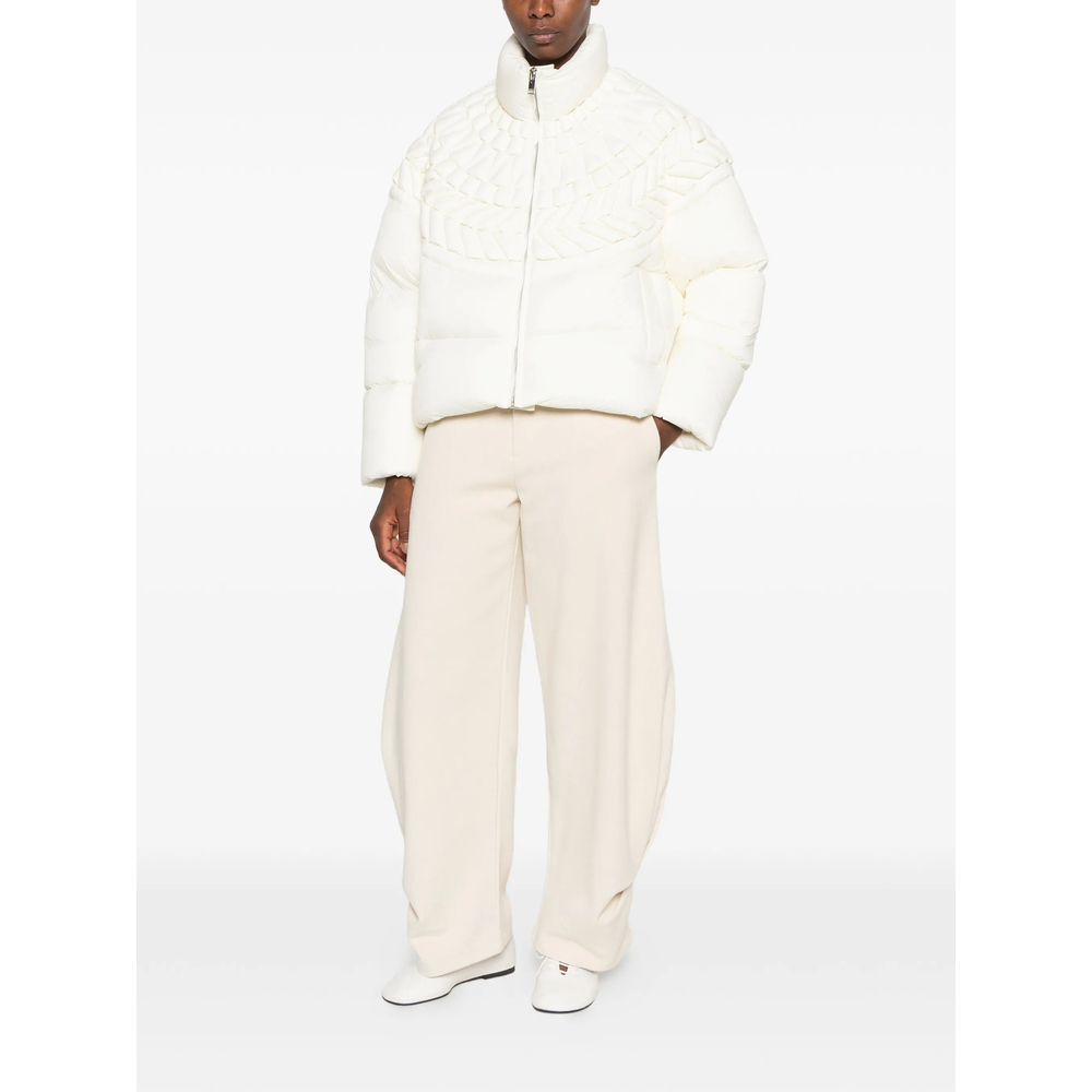 Geometric-Quilted Padded Jacket
