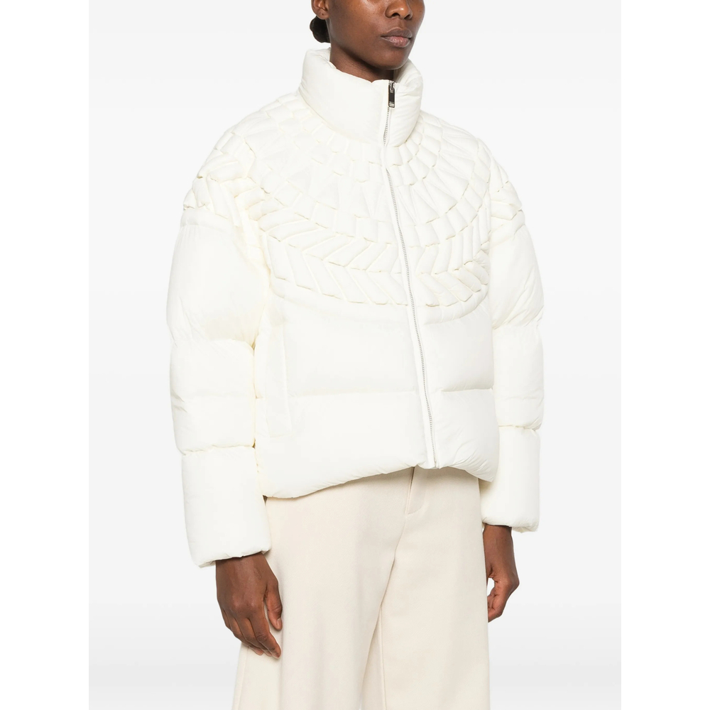 Geometric-Quilted Padded Jacket