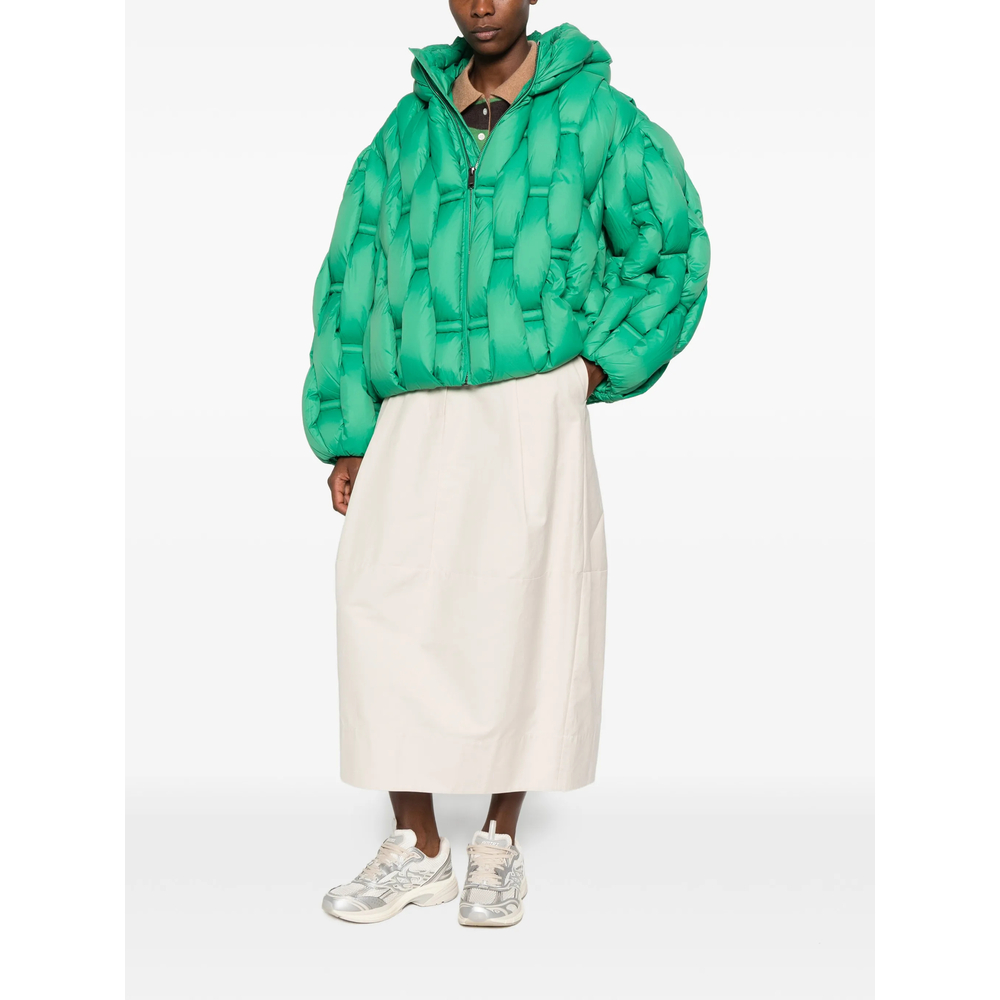 Woven-Effect Hooded Jacket