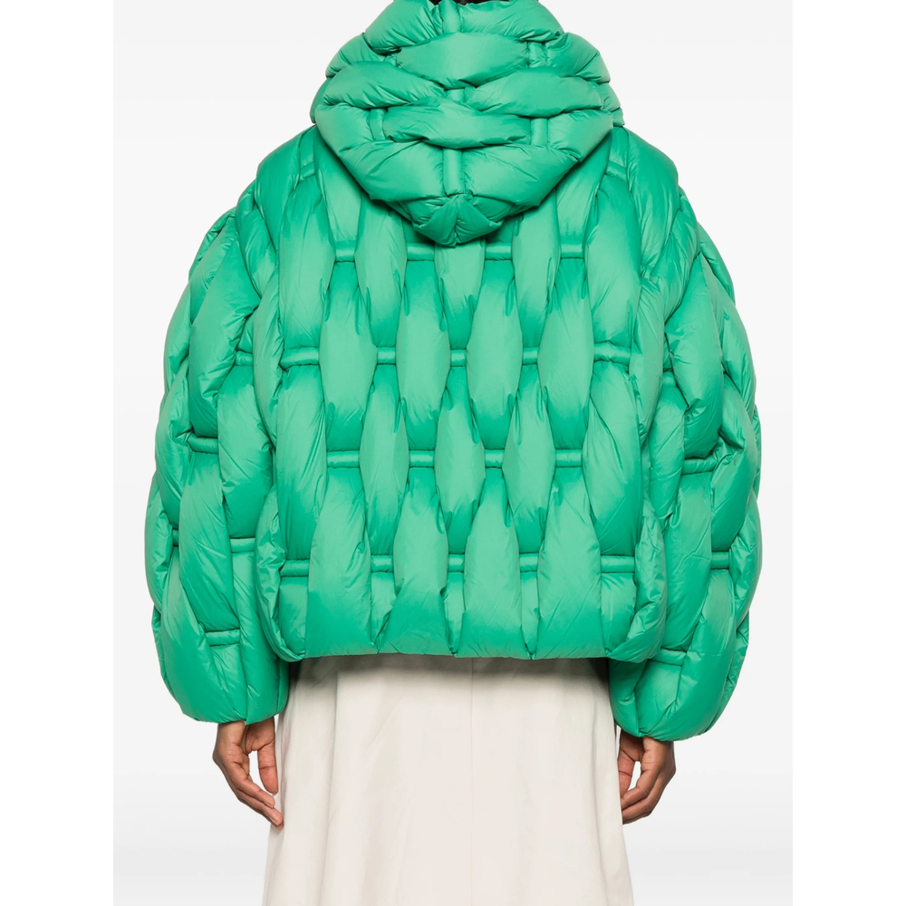 Woven-Effect Hooded Jacket